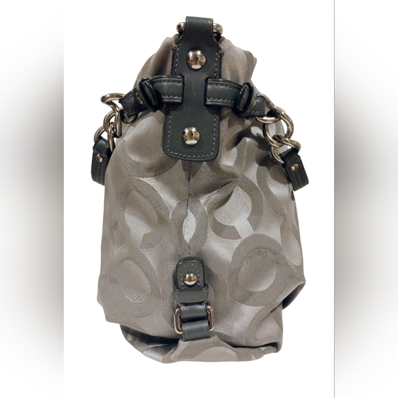 Coach Signature Op Art Convertible Hobo Handbag - Picture 5 of 16